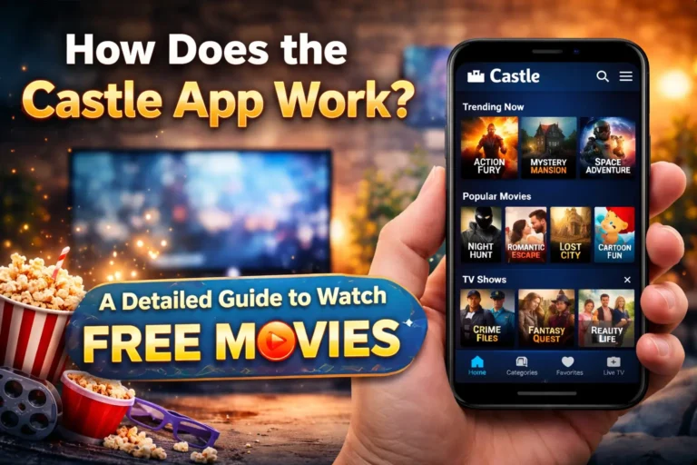 Castle App interface showing free movies and TV shows available for streaming