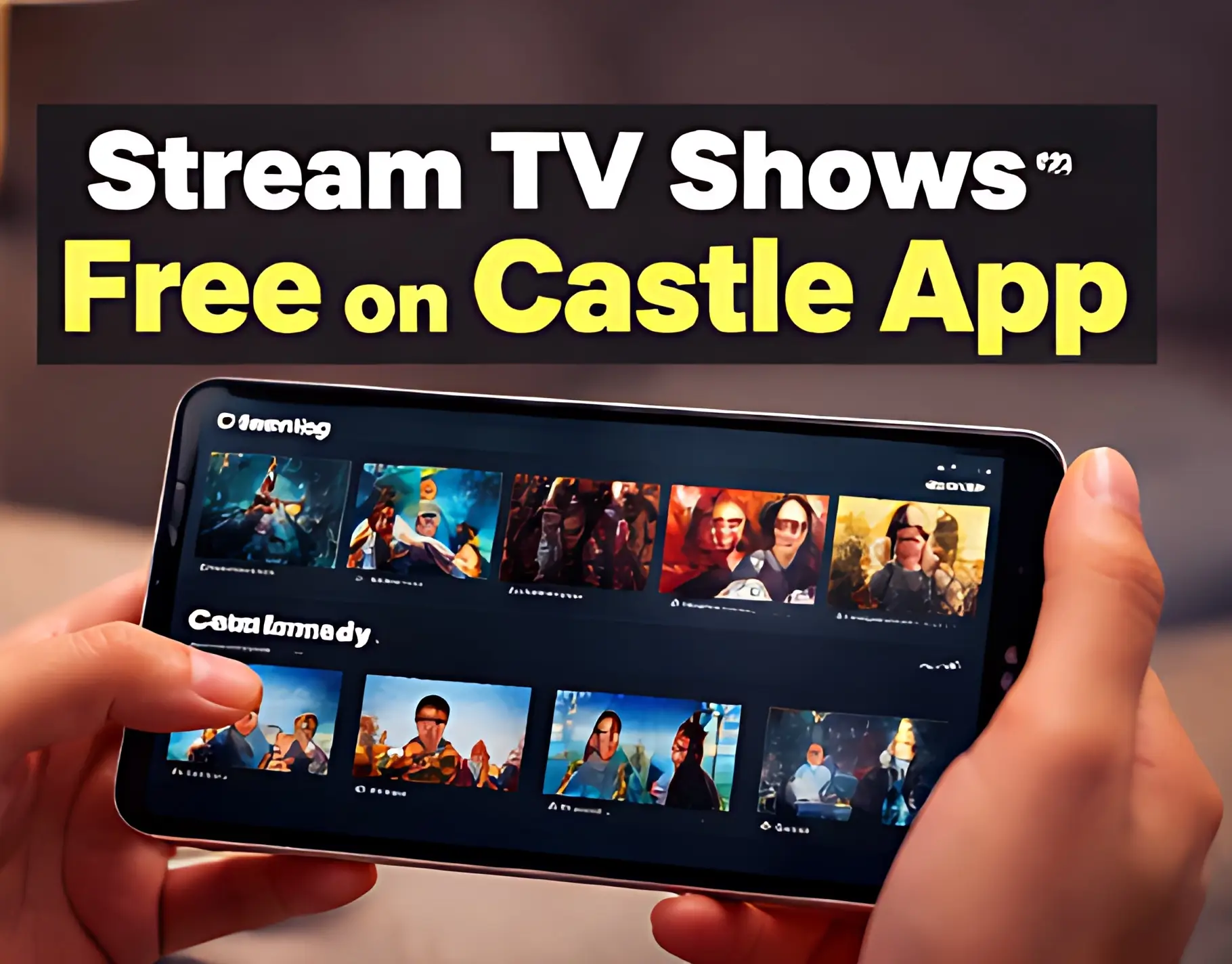 stream TV shows free on Castle App mobile screen browsing categories and trending shows