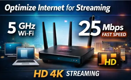Optimize internet speed for Castle APK streaming using 5GHz WiFi and high-speed connection
