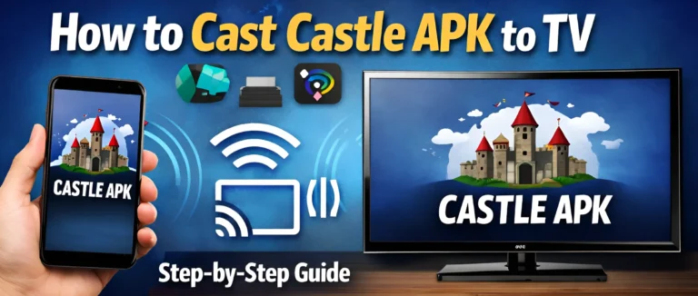 cast castle apk to tv step by step using android phone and smart tv