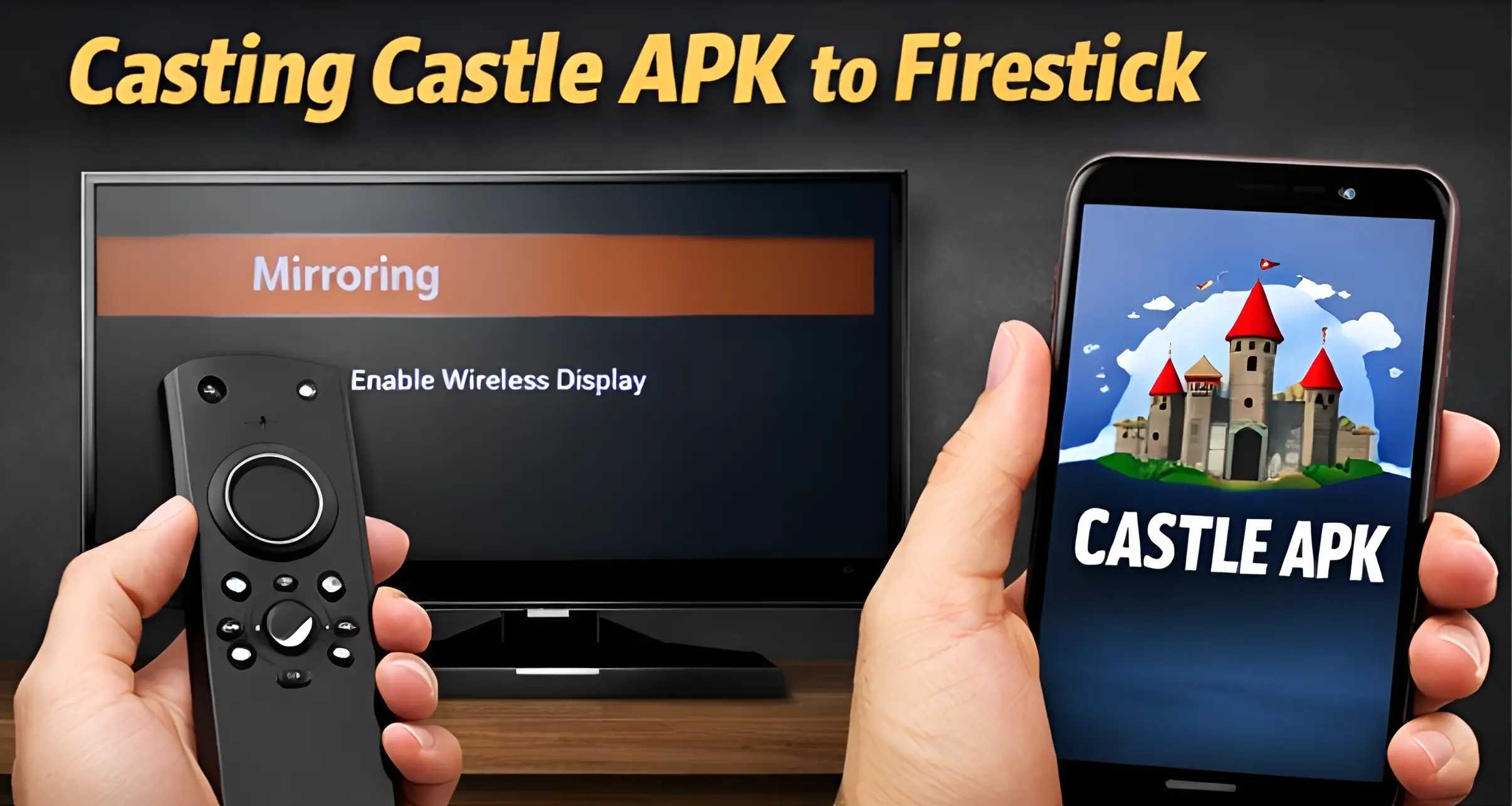 cast castle apk to firestick using screen mirroring android