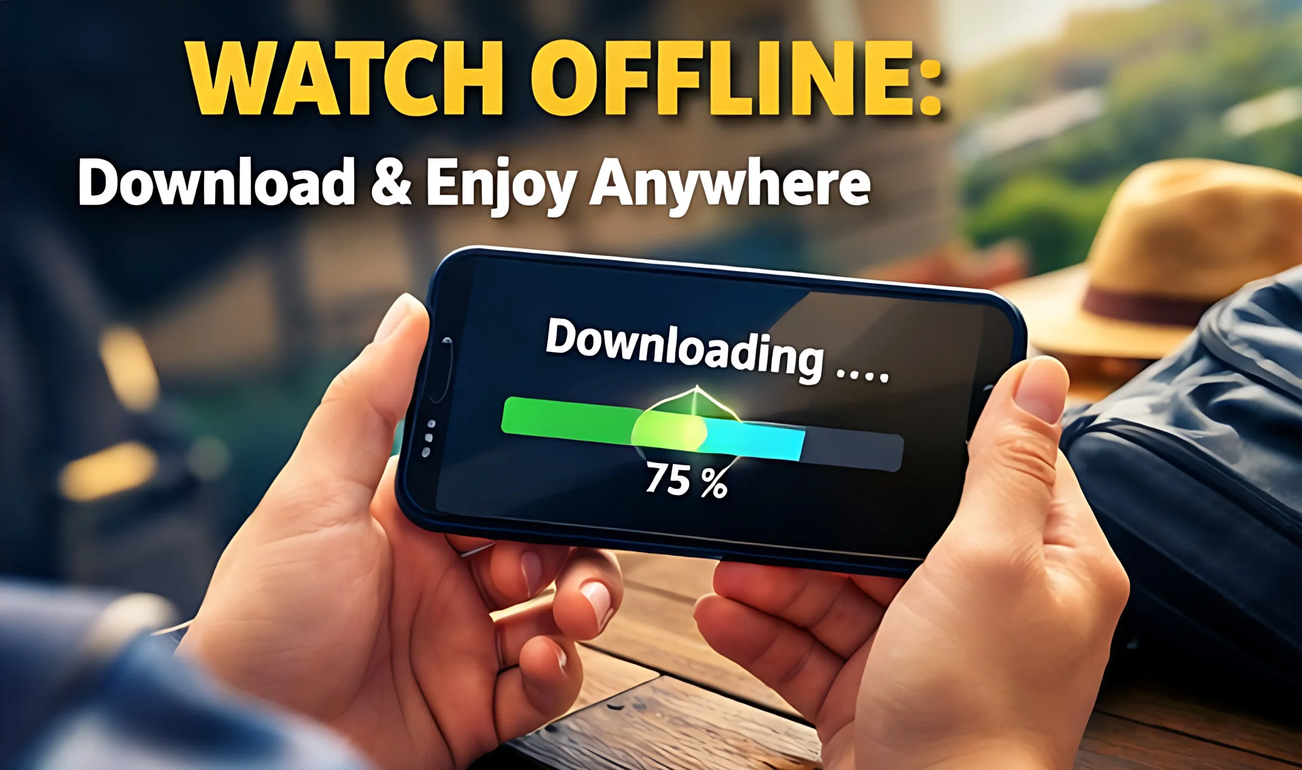 User downloading video content on Castle APK app for offline viewing on a smartphone