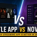 Castle App vs Nova TV comparison showing streaming interface, features, and performance differences