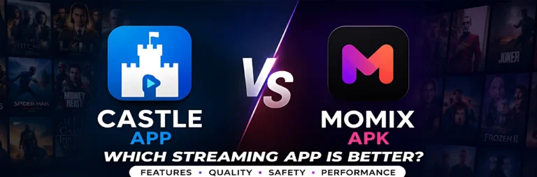Castle App vs Momix APK comparison showing features quality safety and performance