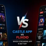 Castle App vs Flixoid comparison banner showing streaming apps interface, features, and entertainment categories in 2026