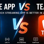 Castle App vs TeaTV streaming app comparison showing features, interface, HD streaming, live TV, and Firestick support
